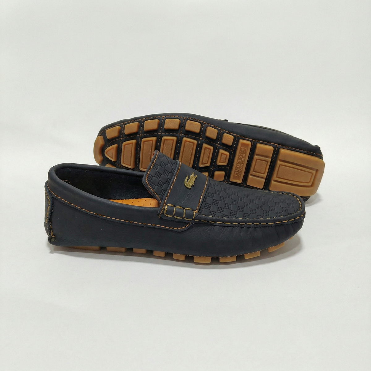 BCS - Mocasin REF 213 Negro H Miel Pin Metalico Rep