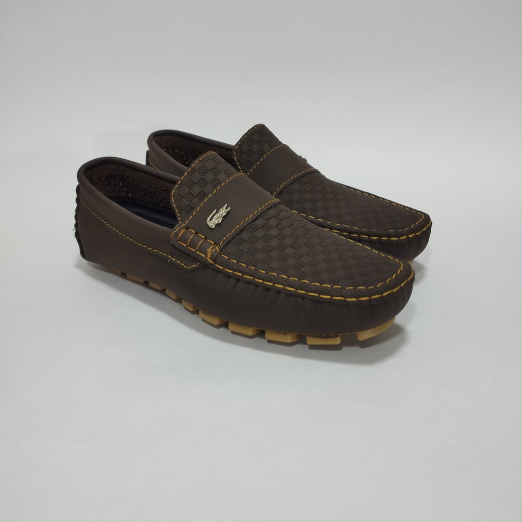 BCS - Mocasin REF Cafe Hombre Costuras Miel Rep