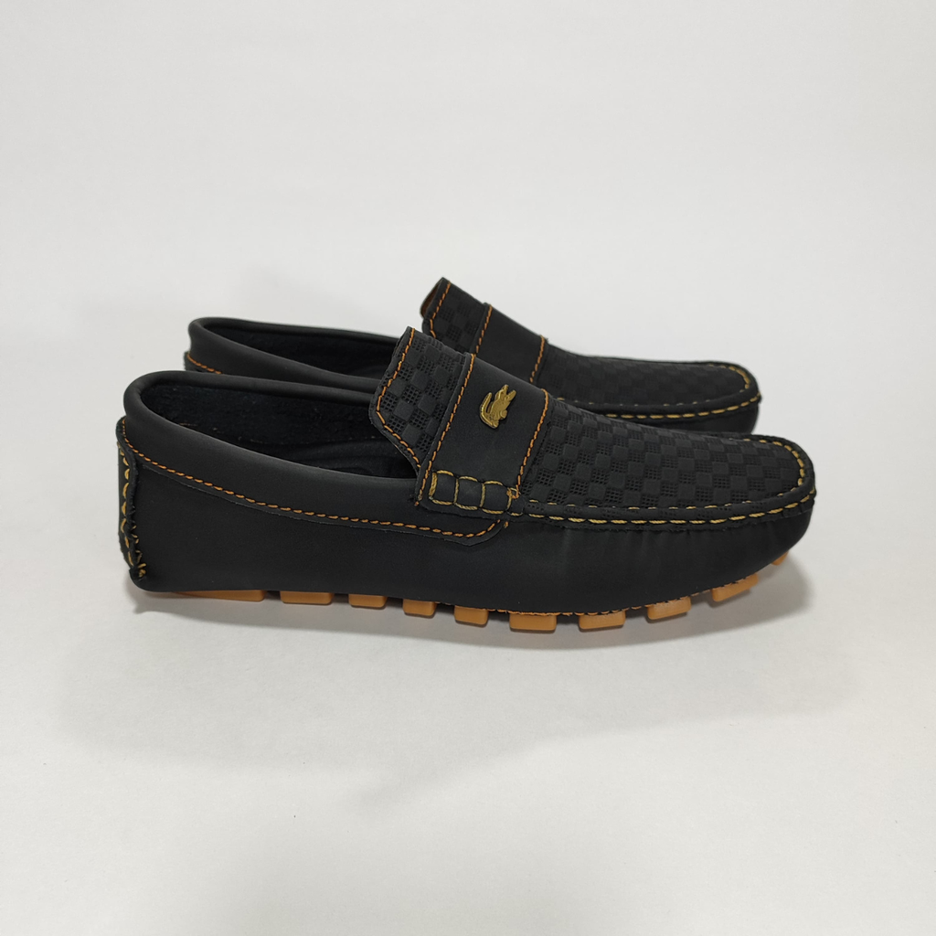 Mocasin Negro H Costuras x Miel 213