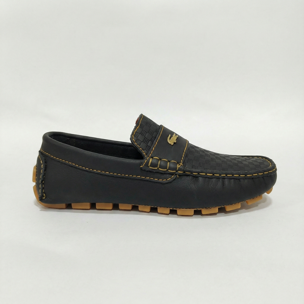 Mocasin Negro H Miel Pin Metalico Rep 213